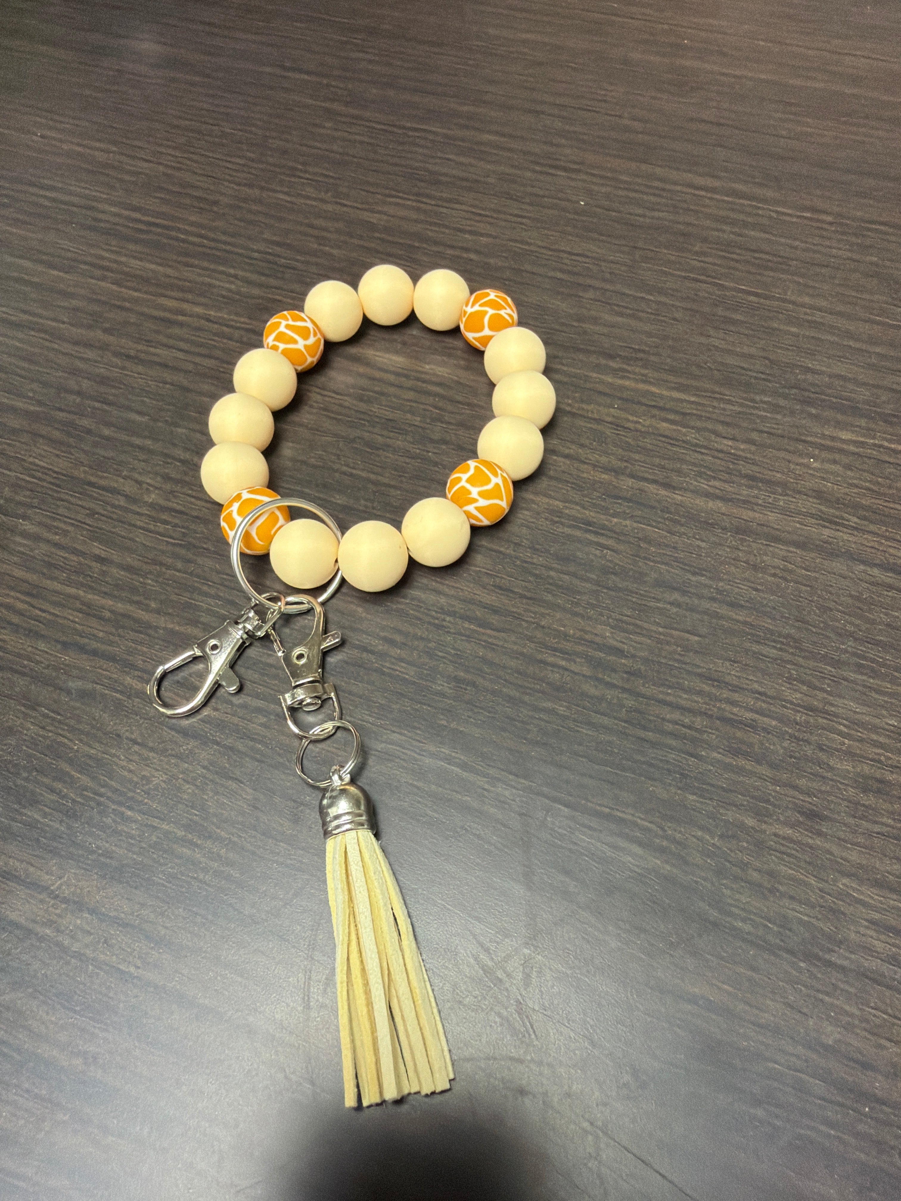Wristlet silicone keychains.
