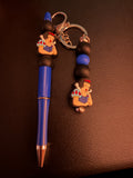 Keychain and pen combo
