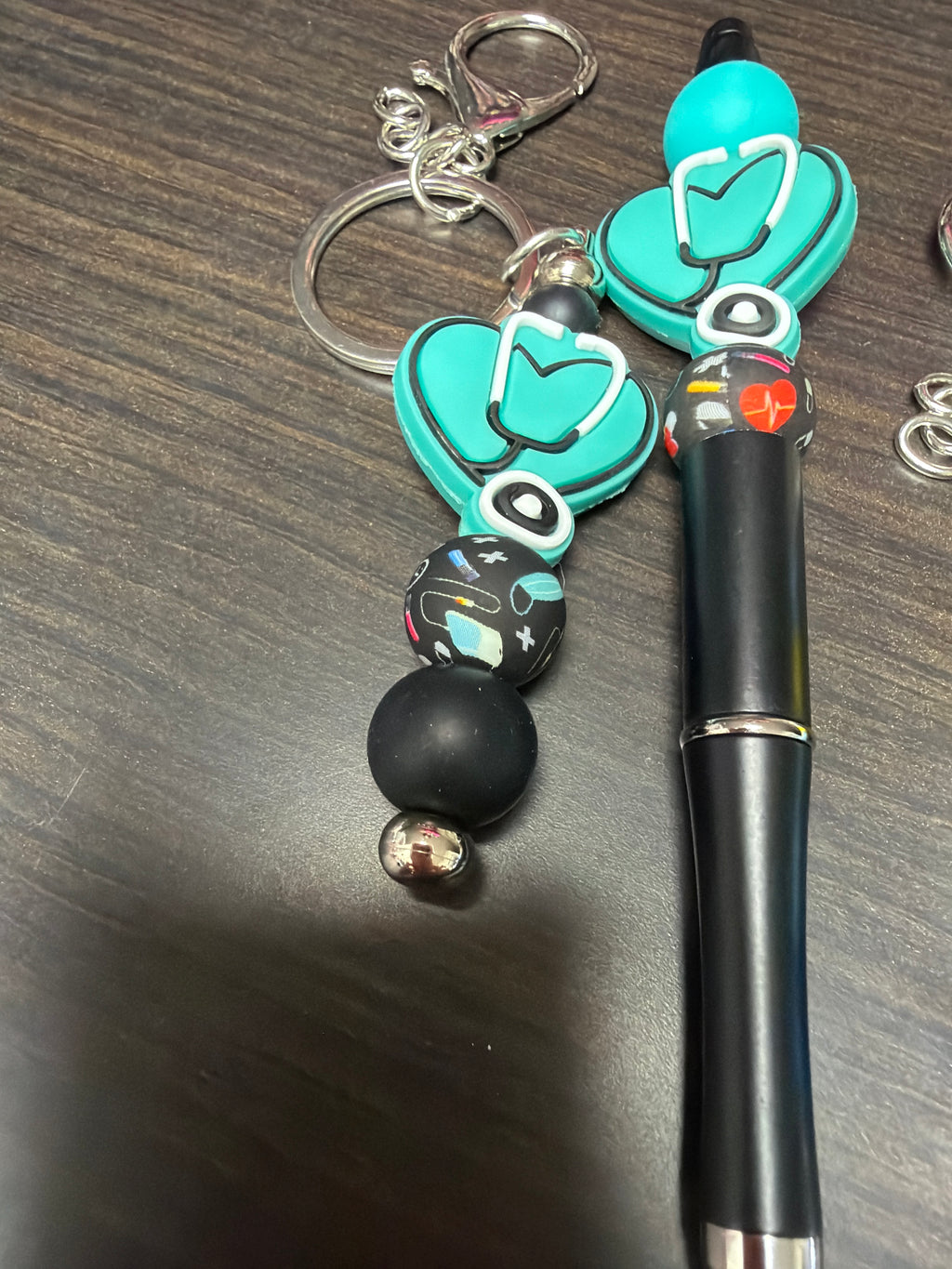 Keychain and pen combos eight dollars ￼