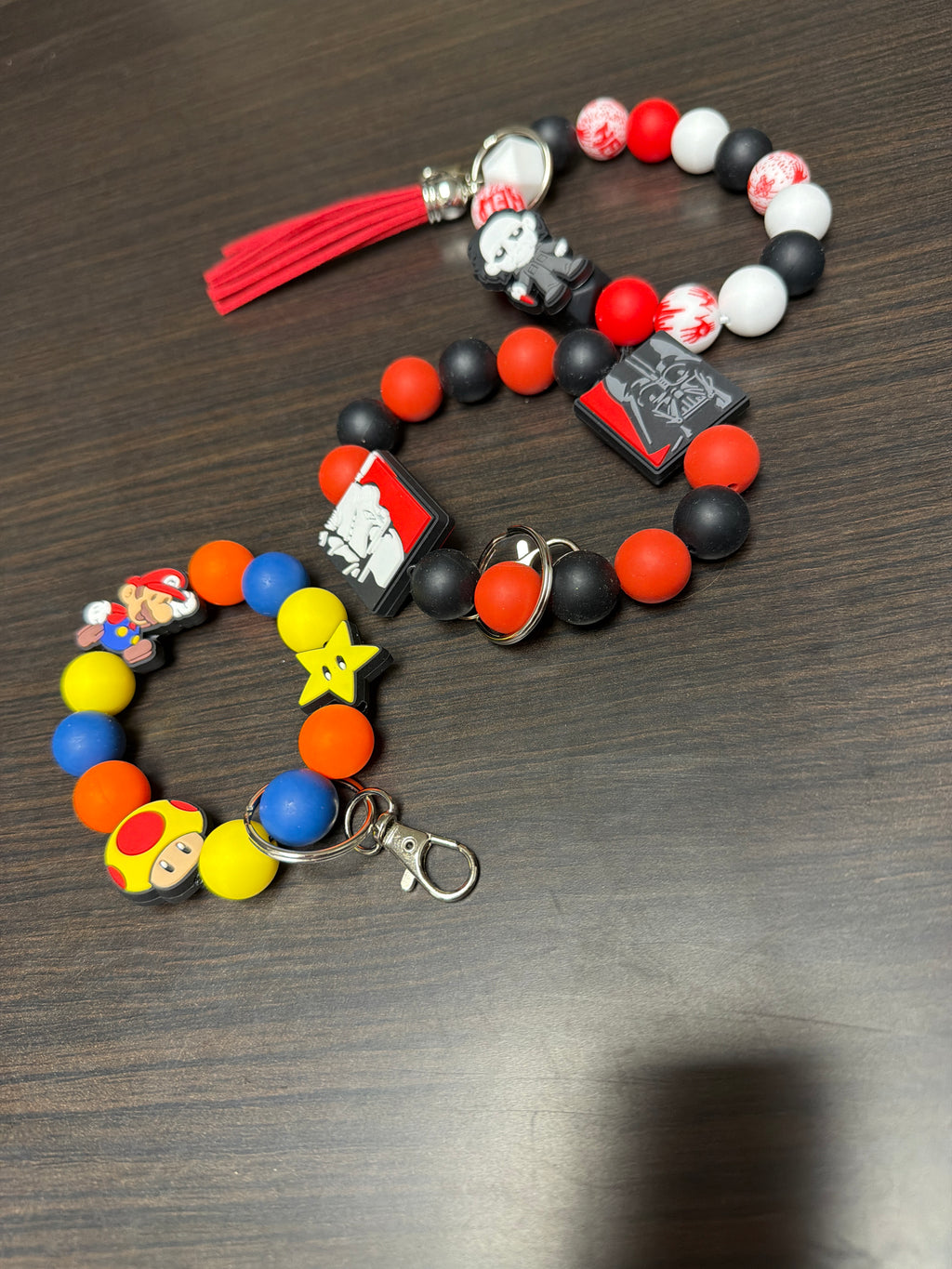 Wristlet character keychains five dollars each